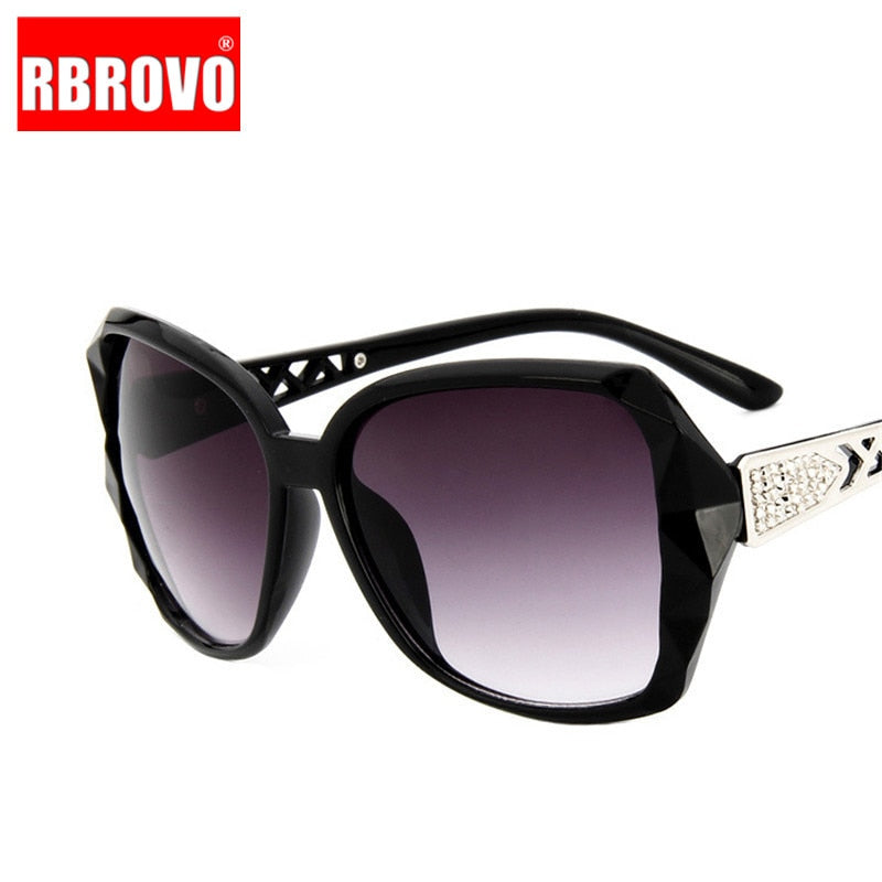 RBROVO 2023 Large Frame Sunglasses Women Brand Designer Vintage Gradient Shopping Glasses UV400 Travel Oculos De Sol Feminino