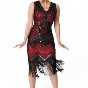 1920s Flapper Dress Great Gatsby Party Evening Sequins Fringed Dresses Gown