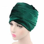 2022 Plain Velvet hijab Turban Cap Muslim Long-tailed headscarf Hat Islamic Under Scarf Bonnet Ladies African Wrap Head Scarves
