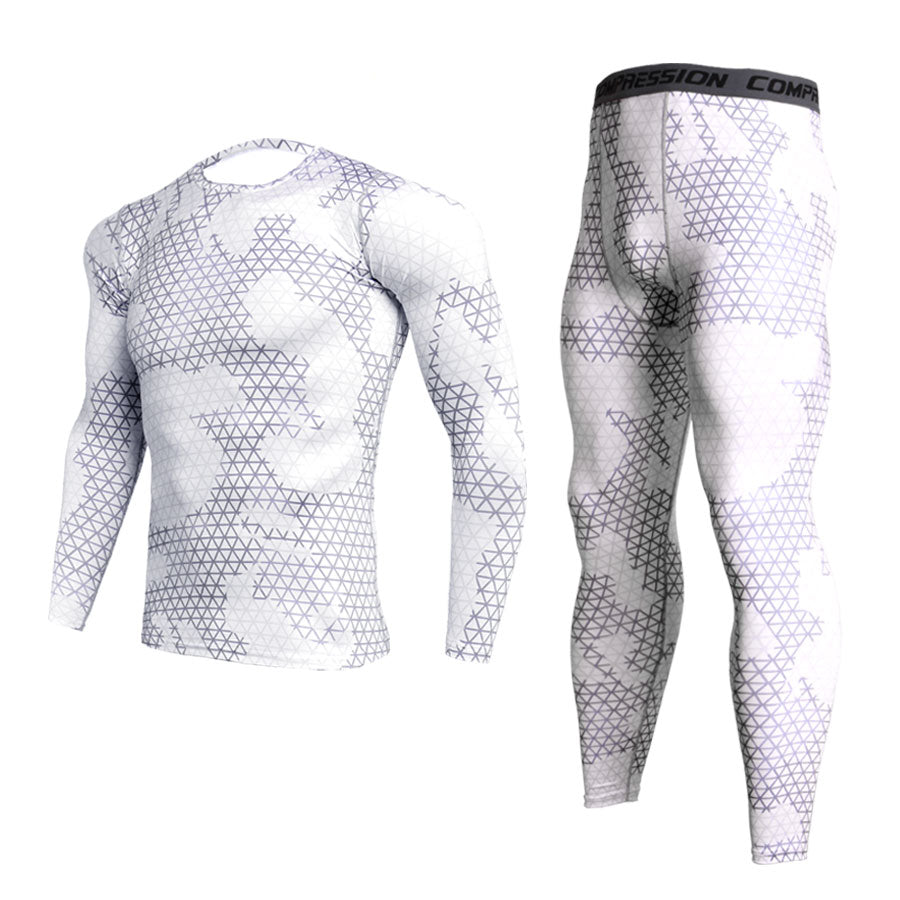 Men's Camouflage Thermal Underwear Set Long Johns Winter Thermal Underwear Base Layer Men Sports Compression Long Sleeve Shirts