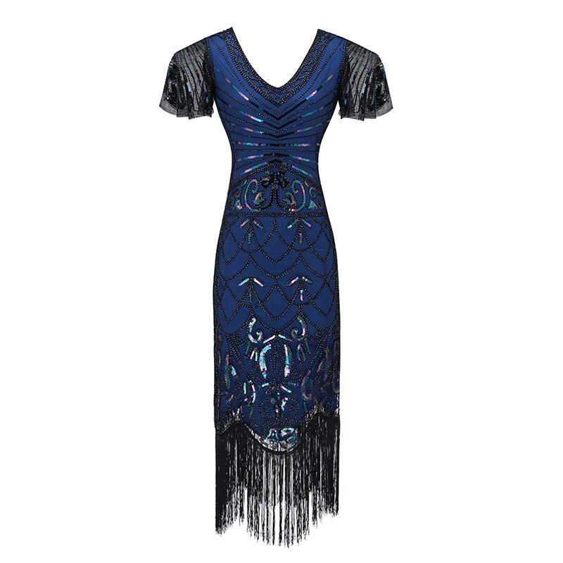 New Design 1920s Flapper Dress Great Gatsby Party Evening Sequins Fringed Dresses Gown Lady Dress