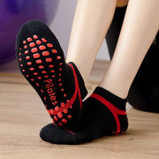 Plus Size Yoga Pilates Socks Women Men Sport Terry Cotton Anti-Slip Compression Fitness Gym Dance Playground Floor Ankle Sock