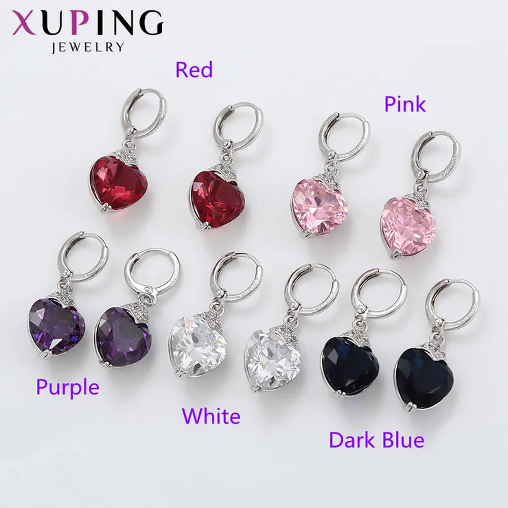 Xuping Jewelry Fashion Luxury Women Drop Earrings with Synthetic Cubic Zirconia for Valentine's Day Gift 27656