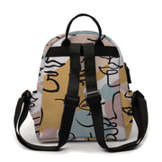 Deanfun Trendy Mini Backpack Abstract Line Face Printed Colorful School Backpack Bags Women Elegant Shoulder Bag MNSB-31