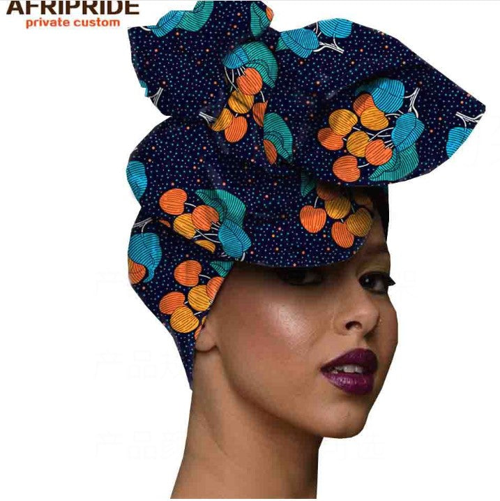 African Ethnic Special Batik Printed Cotton Headscarf Wrap African Headdress