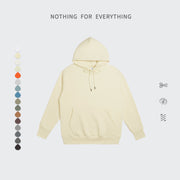 American Style Casual Minimalist Retro Solid Color Hoodie Couple Wear Boyfriend Harajuku Style Oversize Sweater Men's Autumn and Winter Style