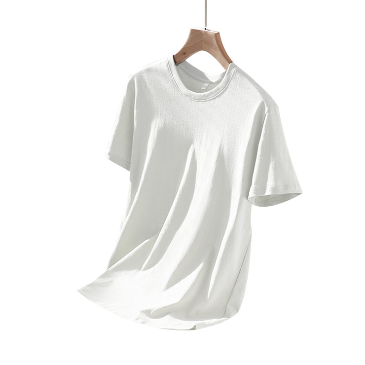Casual Solid Color Round Neck T-shirt