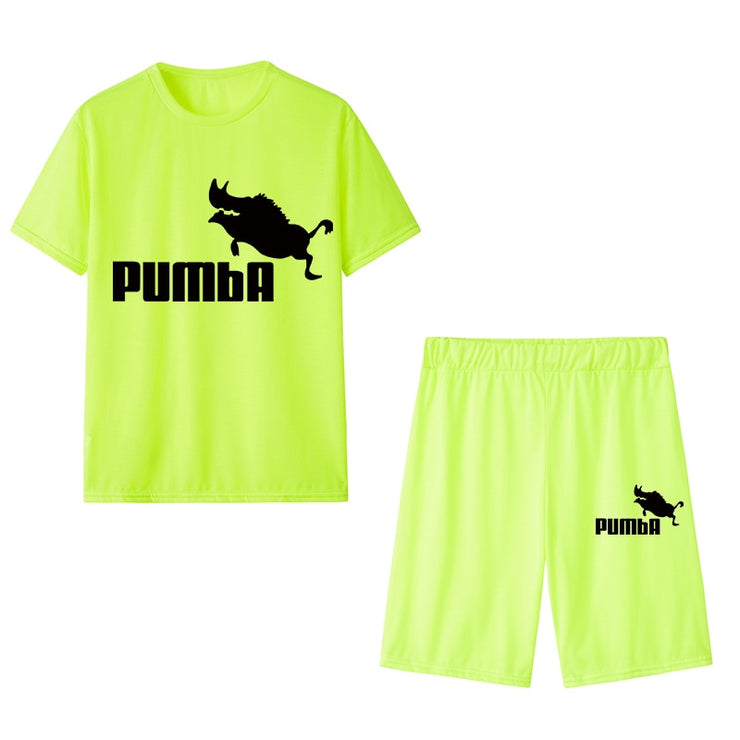 2023 Women Summer Sporty Set Two Piece O-Neck Tee Tops+Pencil Shorts for Gym Training Jogging Outfit Solid Color Print Logo