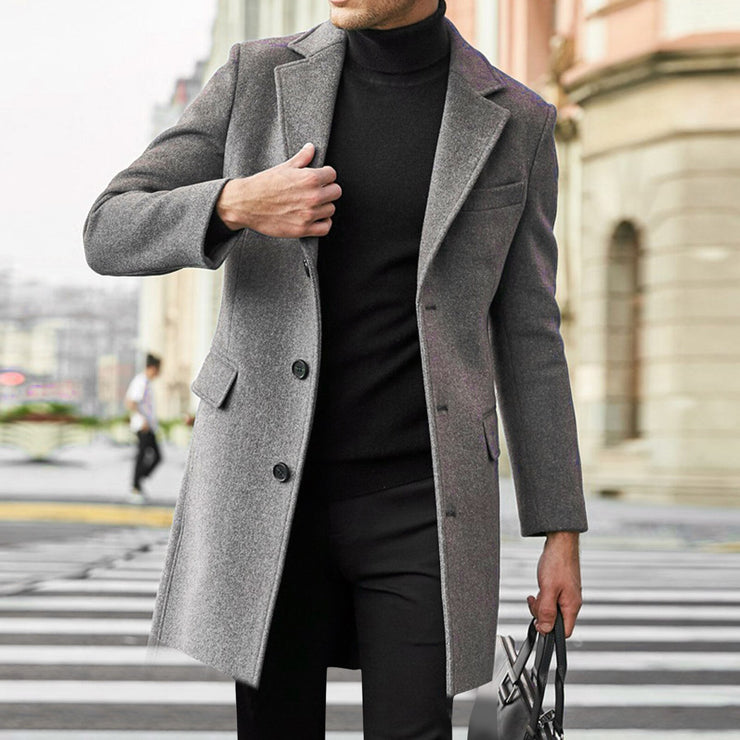 Men Plus Size Winter Coat Lapel Collar Long Sleeve Padded Leather Jacket Vintage Thicken Coat Sheepskin Jacket Mens Topcoat