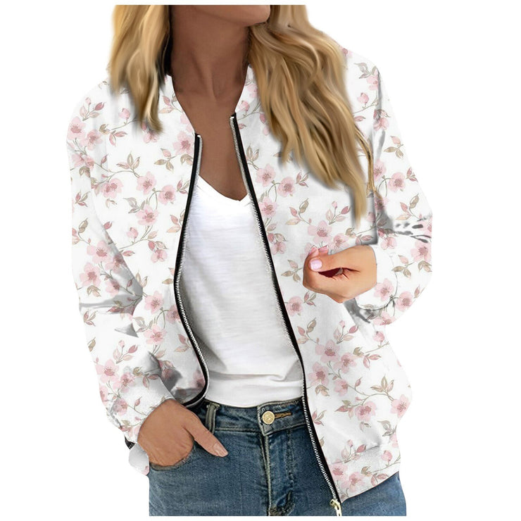 2023 Fashion Winter Flower Print Loose Jacket Women Coats Long Sleeve Thickened Jackets Lady Tops Female Clothes Outwear