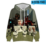 Skibidi Toilet Wiki Merch Hoodies Unisex Fashion Sweatshirt Hoodies For Men/Women Hooded Y2kStreetwear Clothes
