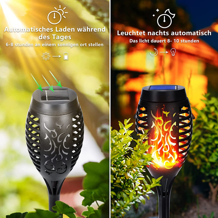 Waterproof Solar Flame Torch Lights