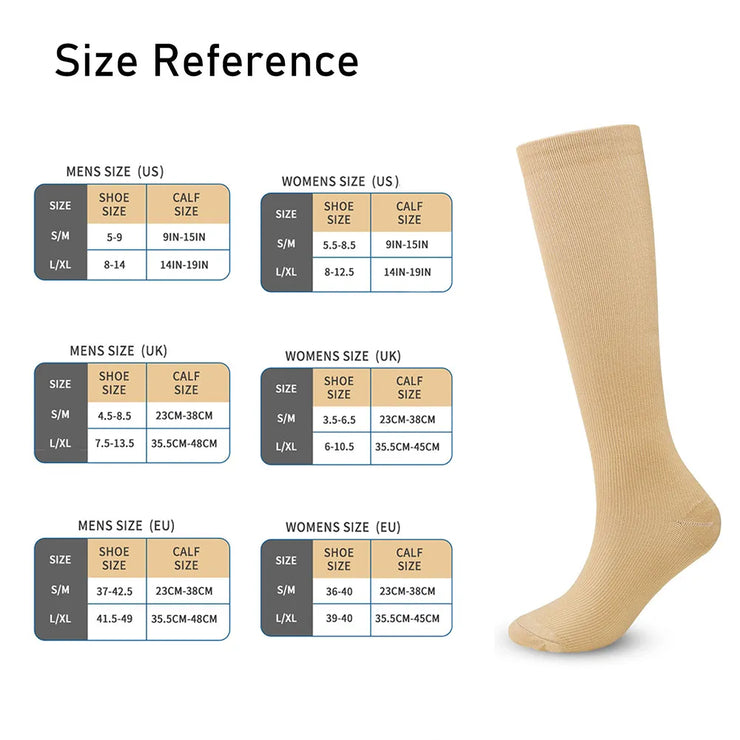 Unisex Medical Compression Socks Edema Diabetes Varicose Veins Socks for Men Women Running Stocking Sports Socks Cramp Relief