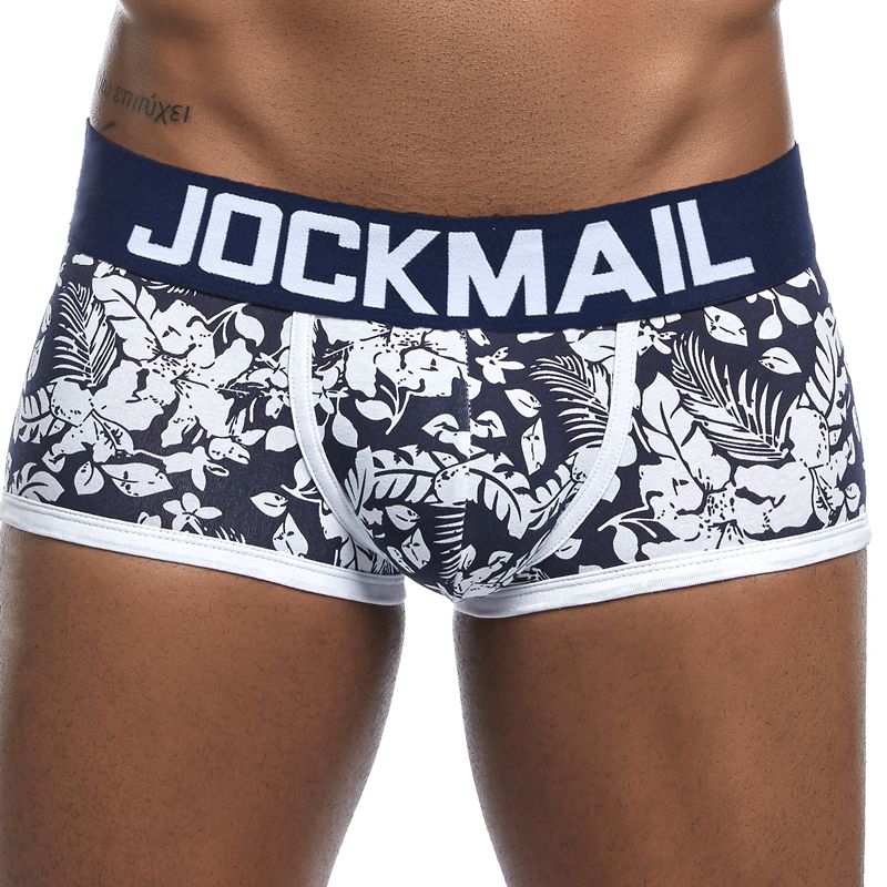 JOCKMAIL Sexy Men's Cotton Panties Boxer Male Underwear Solid Men's Shorts Breathable Underwear Striped Boxer shorts  men boxer