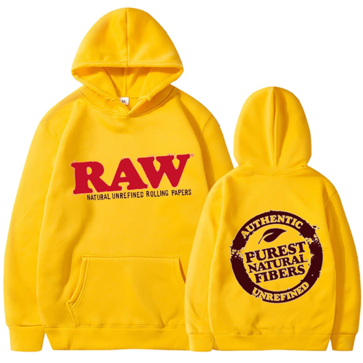 RAW 2022 Fashion Hoodie Men Sweater Fleece Hooded Harajuku Hip Hop Casual Men Ladies Hoodie High Quality Pullover Hoodie