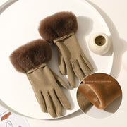 High Quality Soft Women's Open-Finger Winter Gloves