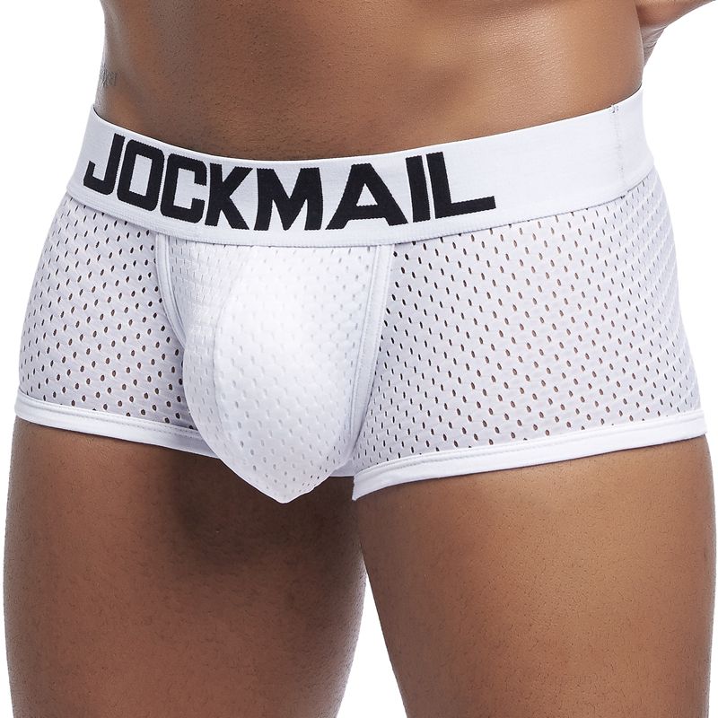 JOCKMAIL Sexy Men's Cotton Panties Boxer Male Underwear Solid Men's Shorts Breathable Underwear Striped Boxer shorts  men boxer