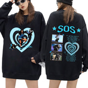 SZA SOS 2023 Concert Tour Graphic Crewneck Sweatshirts Clothes Men Women's Fashion Harajuku Casual Oversized Hoodies Streetwear