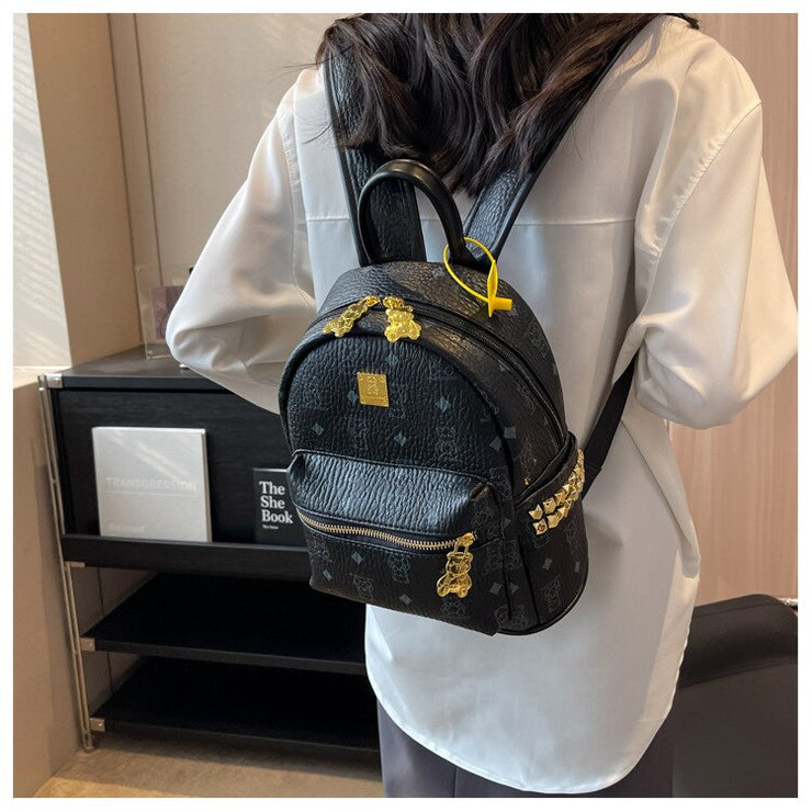 IMJK Bear Luxury Women Shoulder Bags Designer Crossbody Backpack Purses Handbag Women Clutch Travel Tote Bag