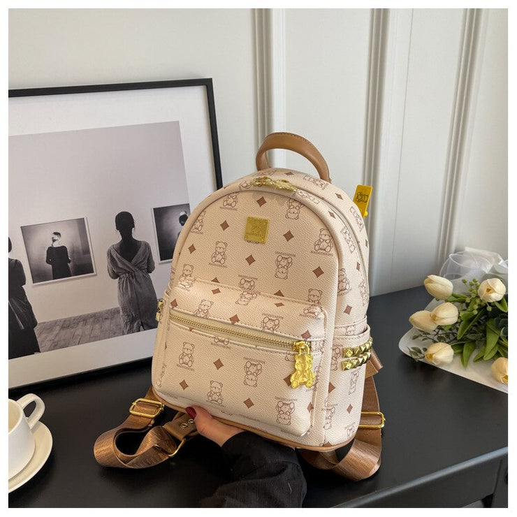 IMJK Bear Luxury Women Shoulder Bags Designer Crossbody Backpack Purses Handbag Women Clutch Travel Tote Bag
