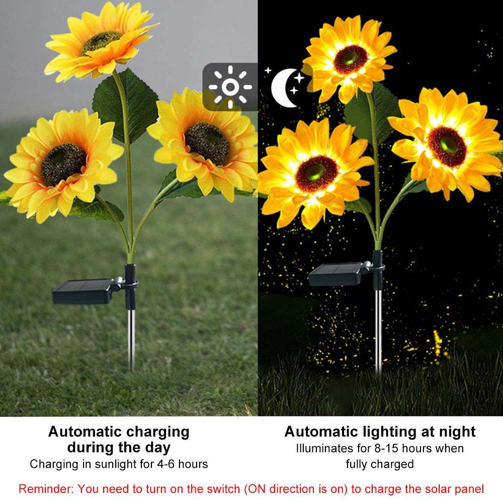 LED Solar Sunflower Lights