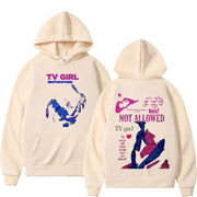 Tv Girl Print Graphic Hoodie Couples Fashion Pullover Sweatshirt Men Women Aesthetics Oversized Hoodies Harajuku Streetwear