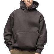 500GSM Heavy Weight Fashion Men's Hoodies New Autumn Winter Casual Thick Cotton Men's Top Solid Color Hoodies Sweatshirt Male