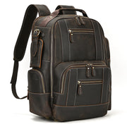Newsbirds men's leather backpack retro luxury fashion style bagpack travel bag backpack shoold bag for man leather daypack men