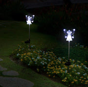 New Solar Angel Lights Outdoor Garden Decoration Landscape Housewarming Gift Cemetery Led Stake Lawn Yard Patio Solar Night Lamp