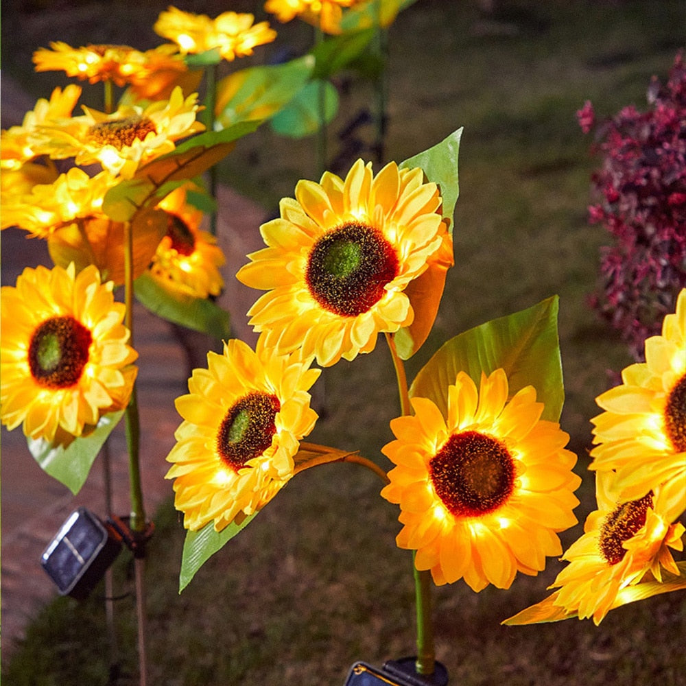 LED Solar Sunflower Lights