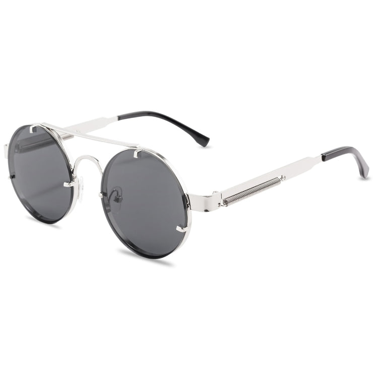 Classic Gothic Steampunk Sunglasses Luxury Brand Designer High Quality Men and Women Retro Round Metal Frame Sunglasses UV400