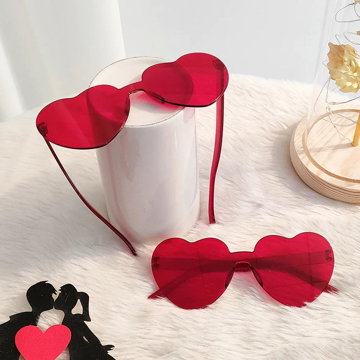 New Love Heart Shaped Glasses Headband Valentines Day Gifts Marrige Wedding Bachelor Party Decoration Hair Accessories