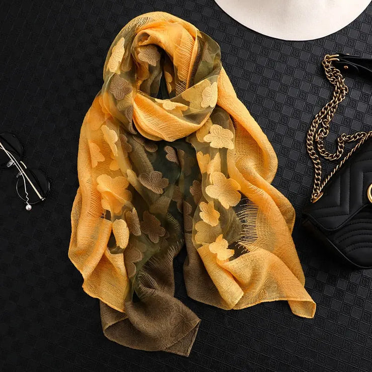 2022 Designer Brand Women Scarf Summer Silk Scarves For Lady Pashmina Long Size Foulard Bandana Hijabs Scarfs Neck Shawls Wraps PAP SHOP 42