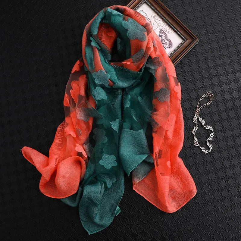 2022 Designer Brand Women Scarf Summer Silk Scarves For Lady Pashmina Long Size Foulard Bandana Hijabs Scarfs Neck Shawls Wraps PAP SHOP 42