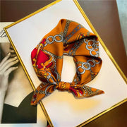 2022 New Women Silk Scarf Square Foulard Lady's Neck Hair Scarves Design Printed Head Kerchief Fashion Girl  Scarfs PAP SHOP 42