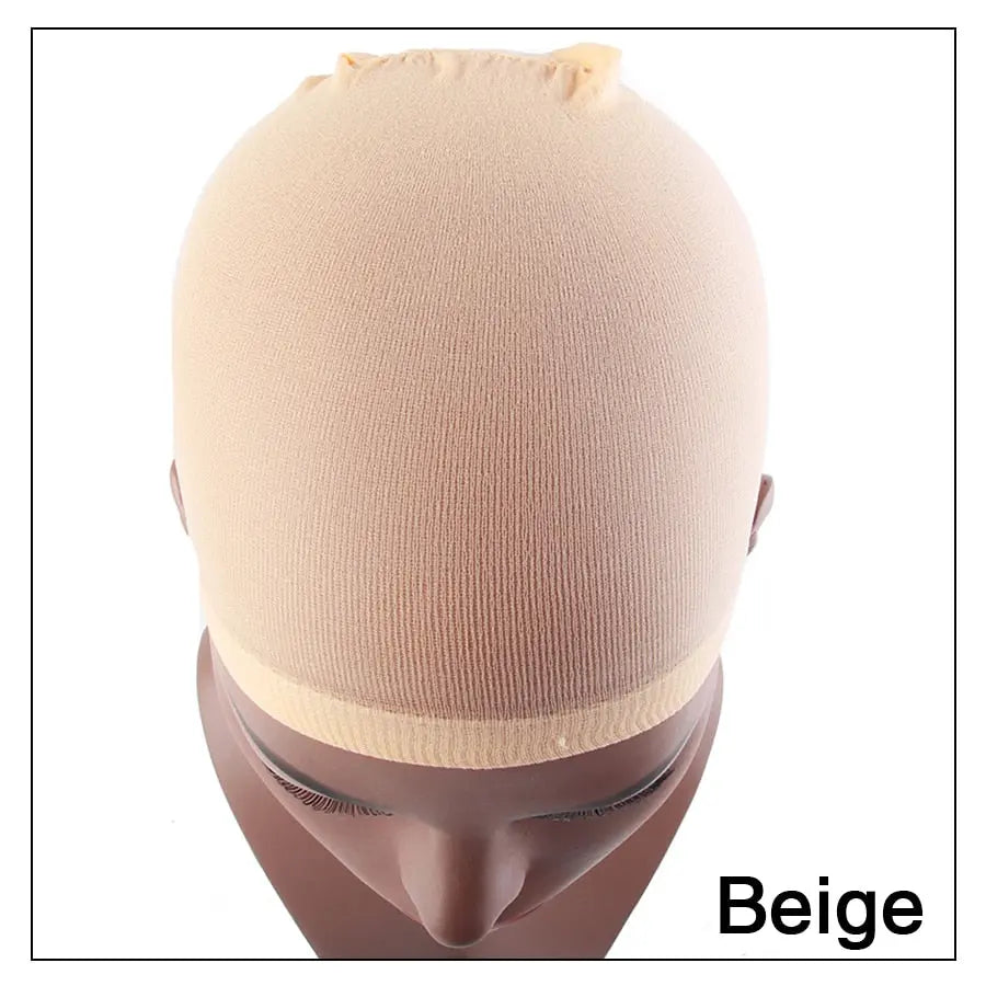 Alileader 2Pcs High Quality Wig Cap Brown Stocking Cap To Christmas Cosplay Wig Caps Stocking Elastic Liner Mesh For Making Wigs PAP SHOP 42