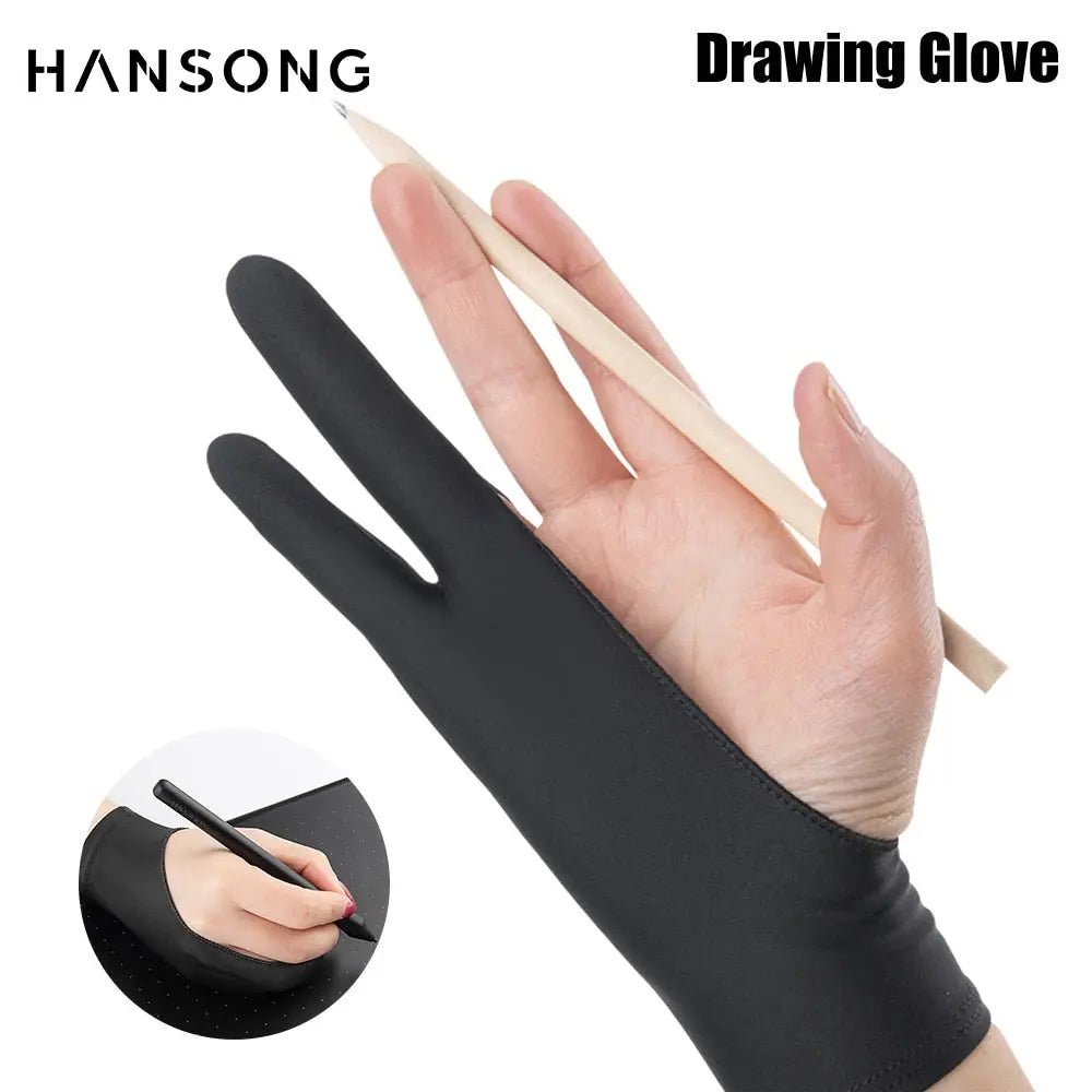 Anti-fouling Two-Fingers Anti-touch Painting Glove For Drawing Tablet Right and Left Glove Anti-Fouling For IPad Screen Board PAP SHOP 42