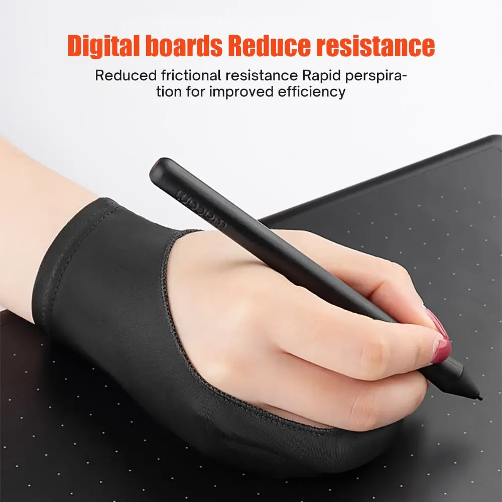 Anti-fouling Two-Fingers Anti-touch Painting Glove For Drawing Tablet Right and Left Glove Anti-Fouling For IPad Screen Board PAP SHOP 42