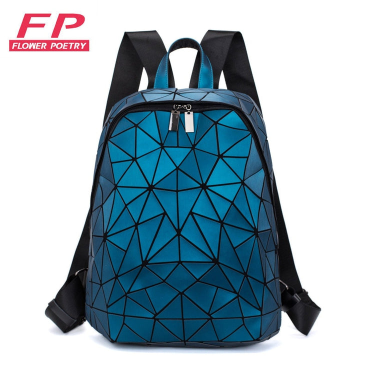 Women Hologram Backpack School Matte Geometric Backpacks Girls Travel Shoulder Bags For Women Totes Luxury Shoulder Bag Silver PAP SHOP 42