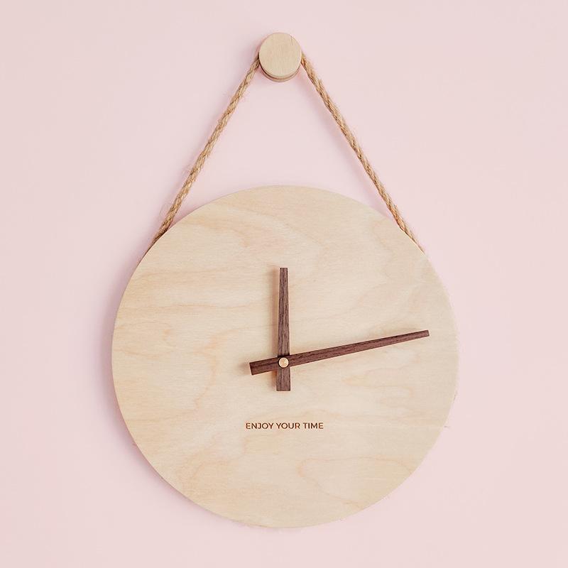 Wall Clock Wooden Nordic Japanese Hot Creative Clocks Home Living Room Clock Decoration Creative Gifts PAP SHOP 42