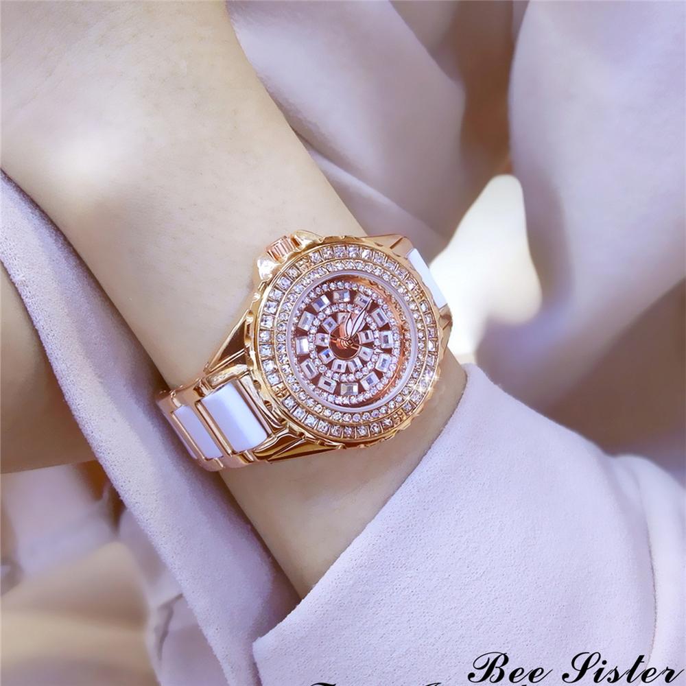 2020 Diamond Luxury Brands Watches Women Quartz Watch Famous Brand Fashion Ceramic Women Wrist Watches Ladies Relogio Feminin PAP SHOP 42