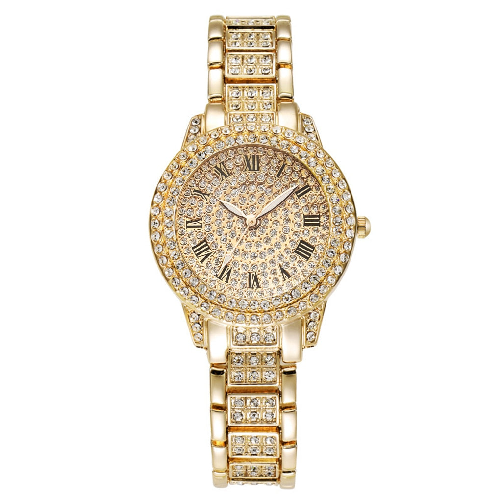 Diamond Women Watches Gold Watch Ladies Wrist Watches Luxury Brand Rhinestone Women&#39;s Bracelet Watches Female Relogio Feminino PAP SHOP 42