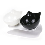 Explosive Cat Double Bowl Cat Bowl Dog Bowl Transparent AS Material Non-slip Food Bowl With Protection Cervical Transparent Cat PAP SHOP 42