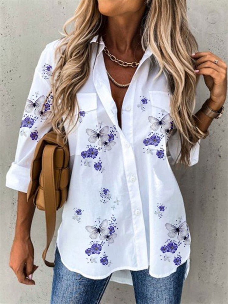 Fashion long-sleeved woman shirt casual  shirt woman elegant blouse woman PAP SHOP 42