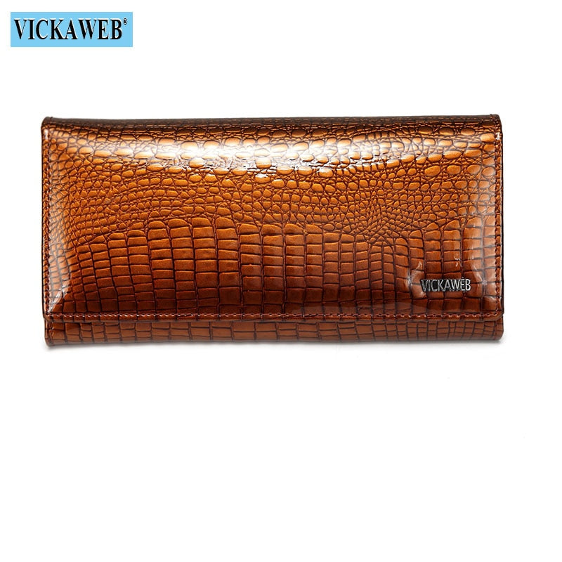 Free Gift Genuine Leather Women&#39;s Wallets Long Ladies Double Zipper Wallet Clutch Money Bag Design Purse Fashion Purses VK-AE501 PAP SHOP 42