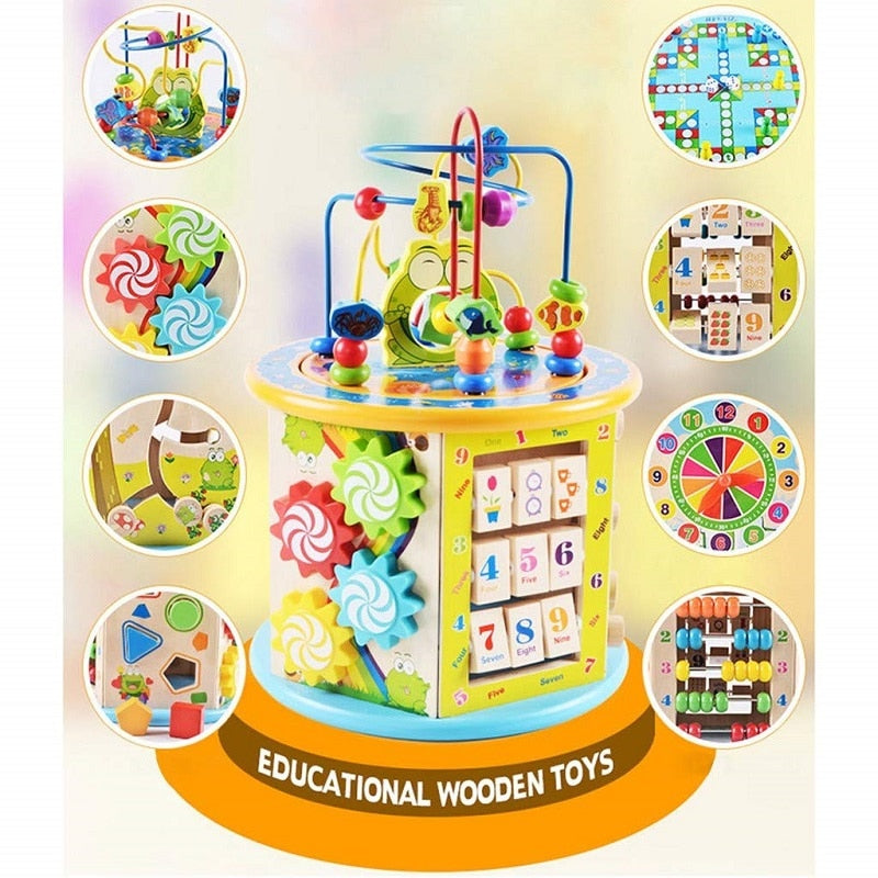 8 in 1 Busy Board Montessori Baby Wooden Cognitive Box Early Education Toys Children Learning Matching Games Interactive Gifts PAP SHOP 42