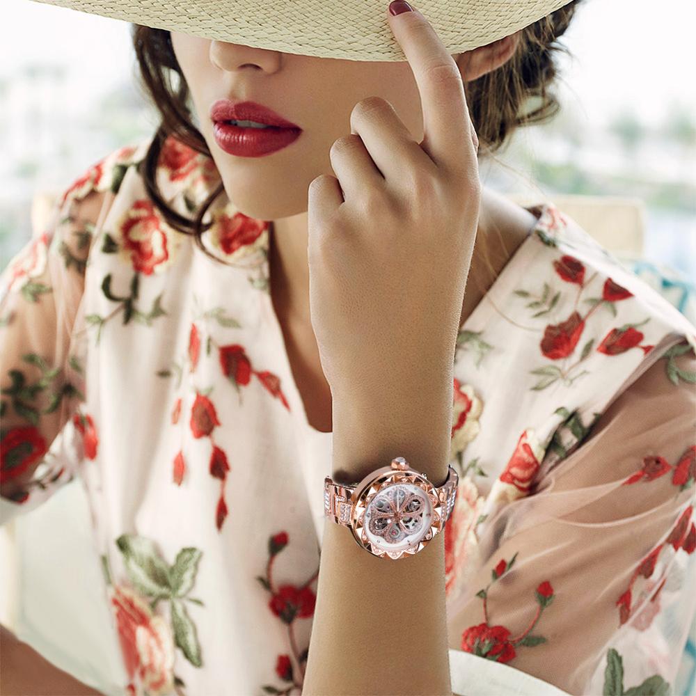 Forsining Fashion Women Watch Top Brand Diamond Female Wristwatch Automatic Machanical Watches Waterproof Luminous Hands Clock PAP SHOP 42