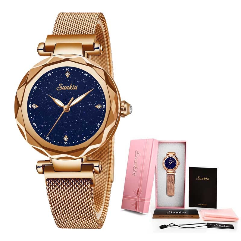 SUNKTA Quartz Women Watches Fashion Waterproof Watches Women Ceramic Bracelet Wristband Watch Girl Clock Relogio Feminino+Bo PAP SHOP 42