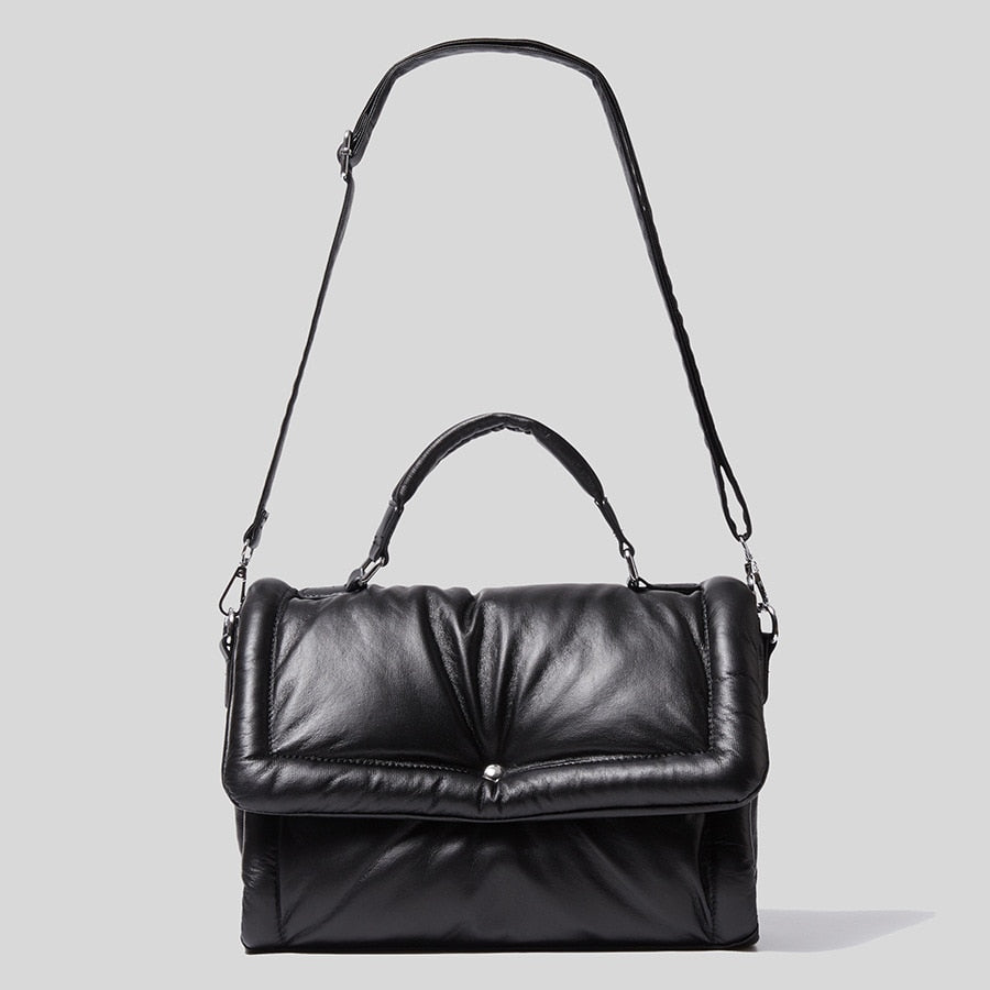 Designer Brands Padded Women Handbags Down Cotton Shoulder Crossbody Bags Luxury Pu Leather Messenger Bag 2023 Winter Square Sac PAP SHOP 42