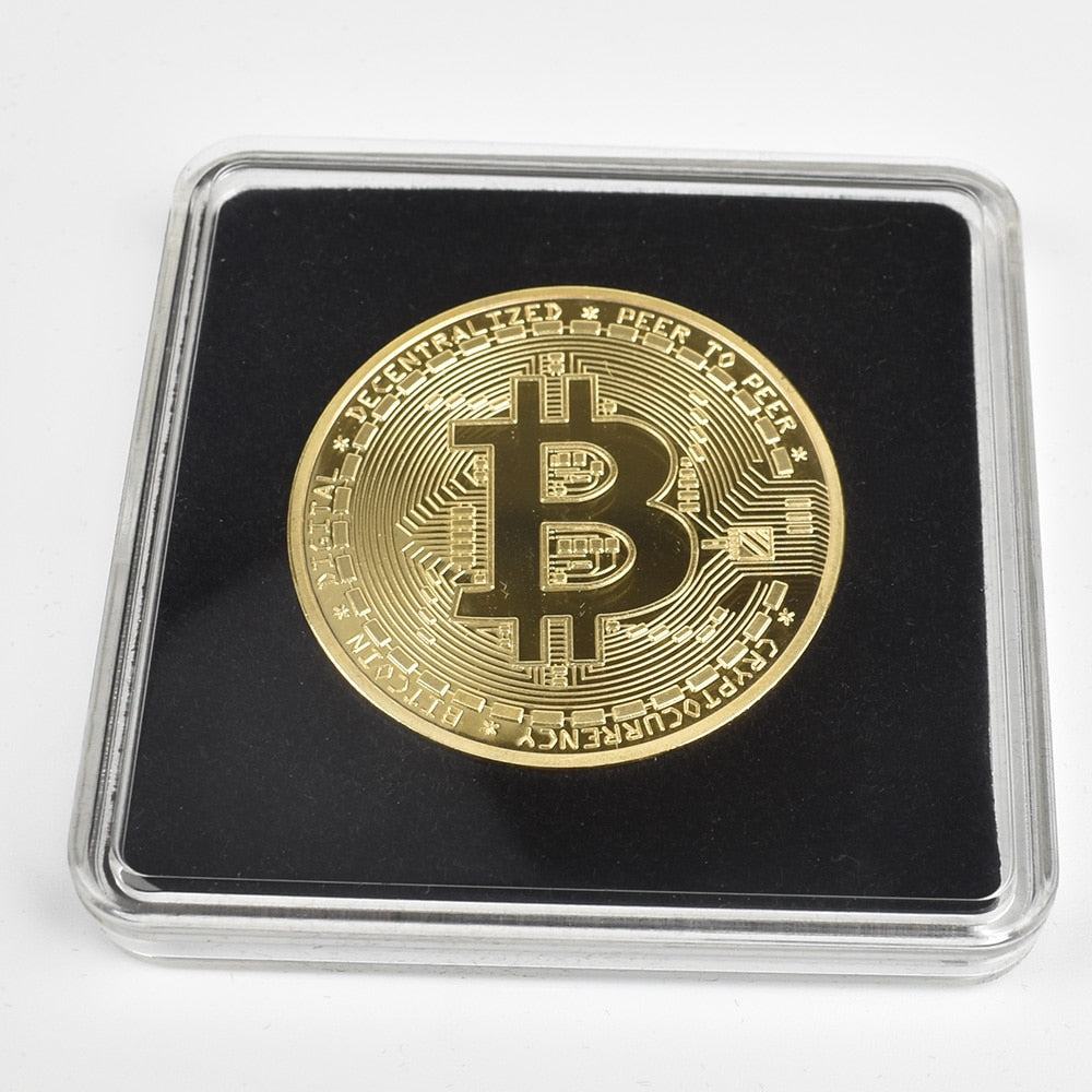 Cryptocurrency Gold Coins. PAP SHOP 42
